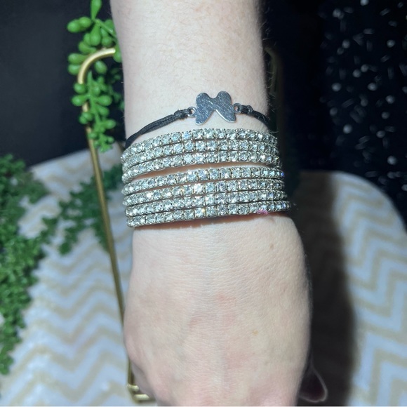 -🌸5/$25🌸Wrap Studded Faux Diamond Accent Bracelet - Picture 4 of 13